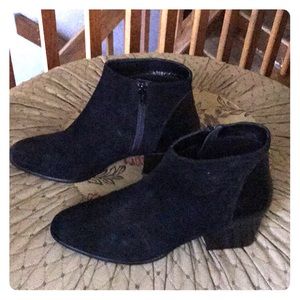 Never worn Vaneli black suede booties size 10 wide